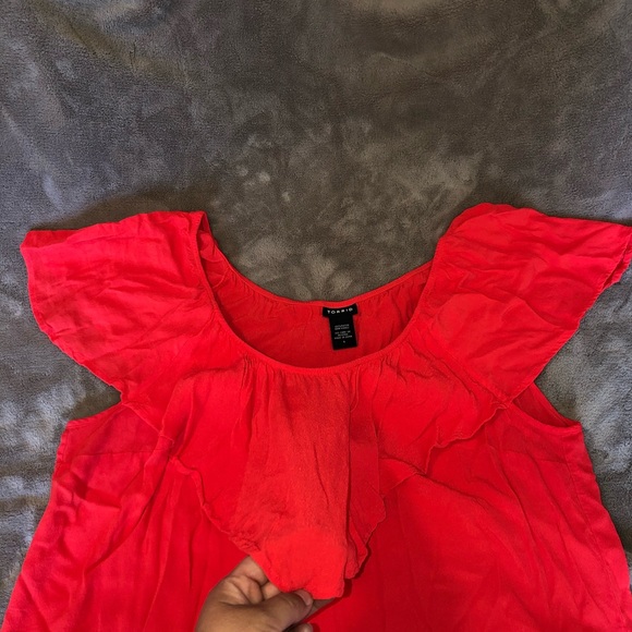 Torrid 1X Ruffle Front Top - Picture 6 of 9